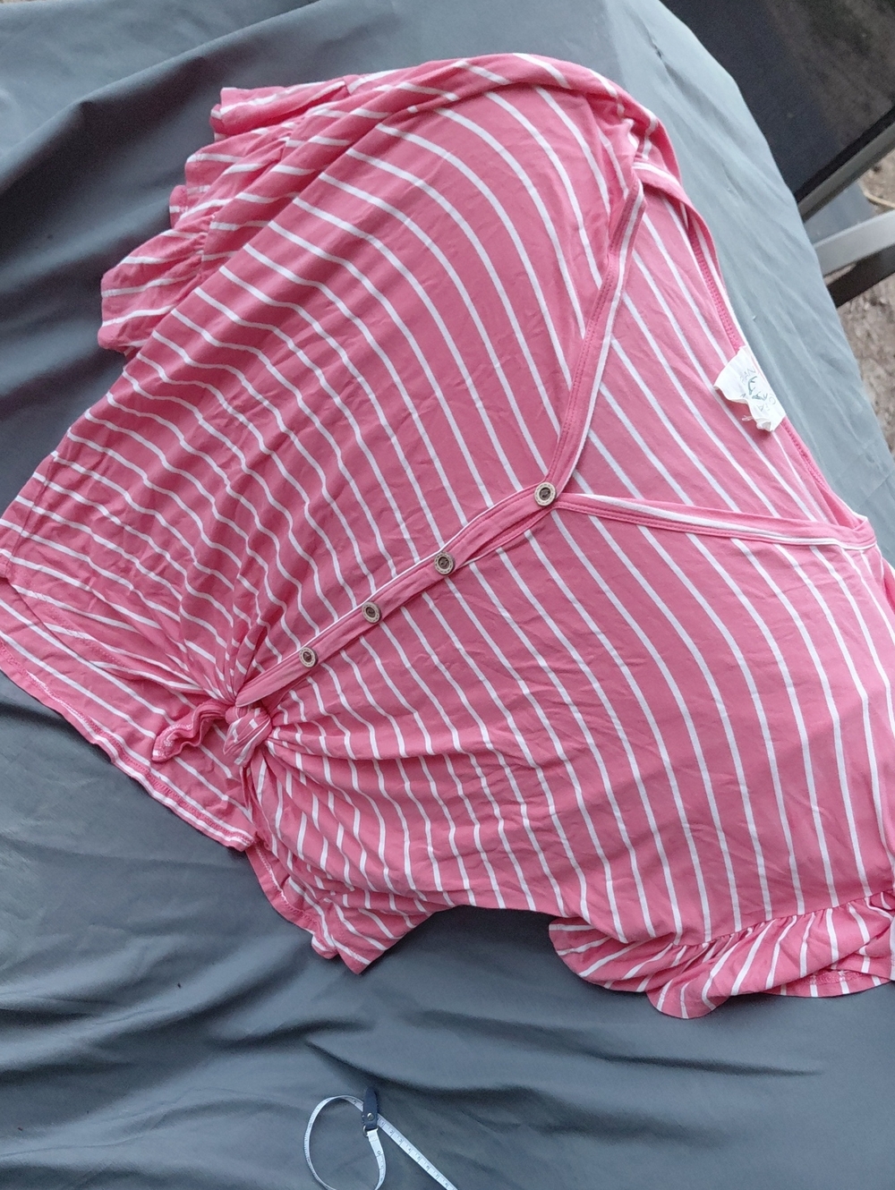 Fantastic Fawn Pink and White Striped Tee